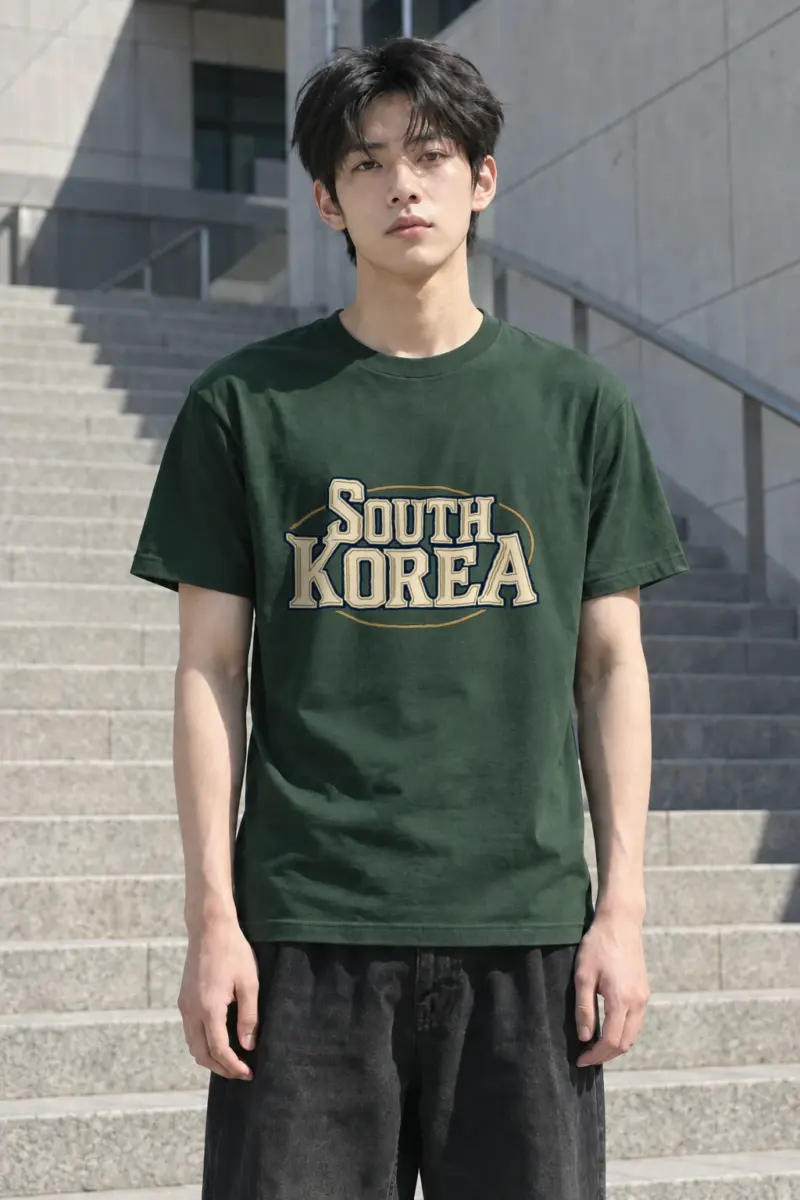 "South Korea" Heavyweight Unisex Crewneck T-shirt