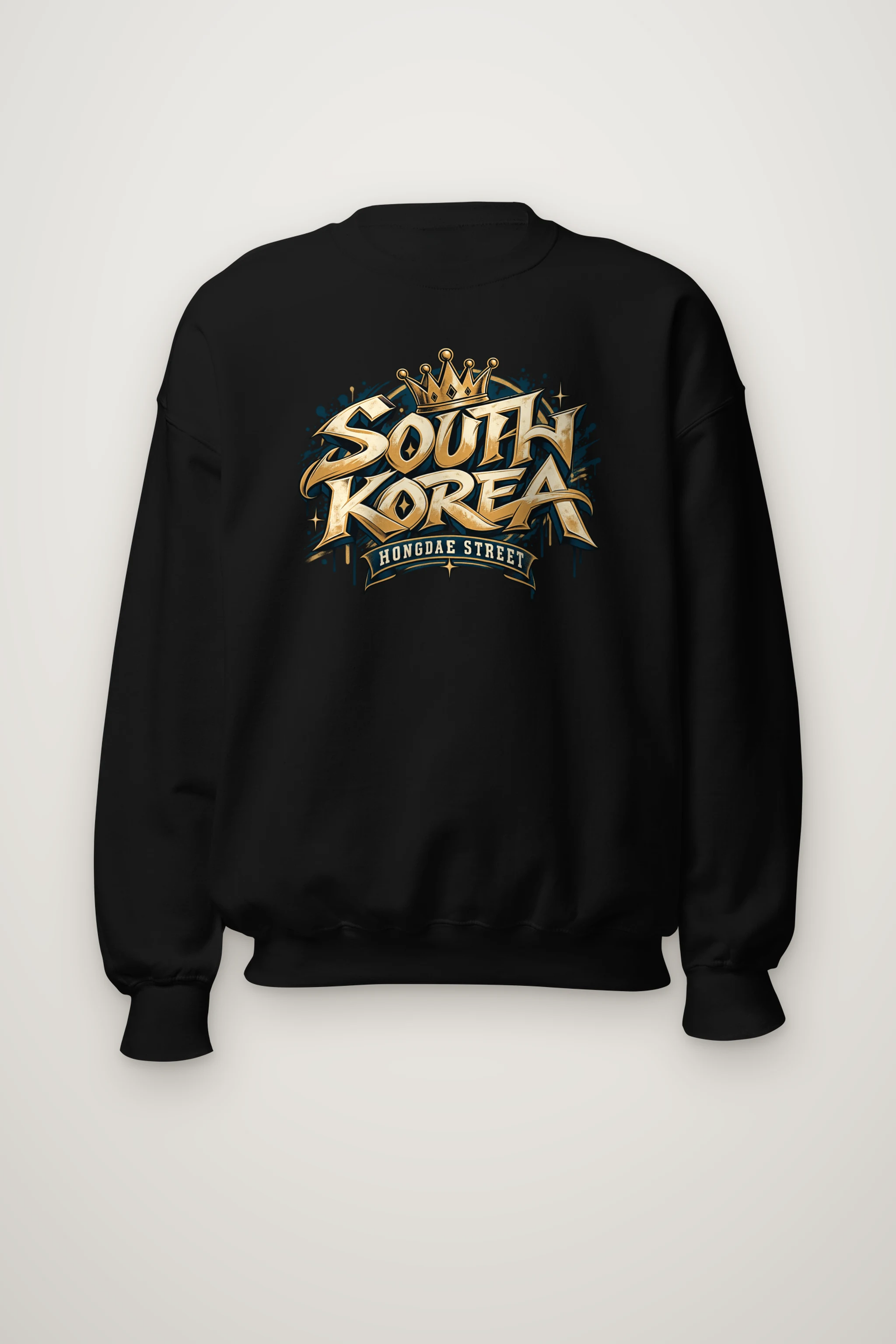 "South Korea Hongdae Street" Heavy Blend Unisex Crewneck Sweatshirt