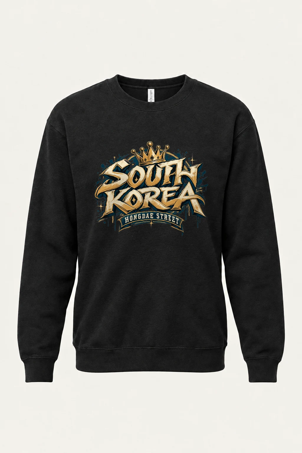 "South Korea Hongdae Street" Heavy Blend Unisex Crewneck Sweatshirt | Gildan 18000