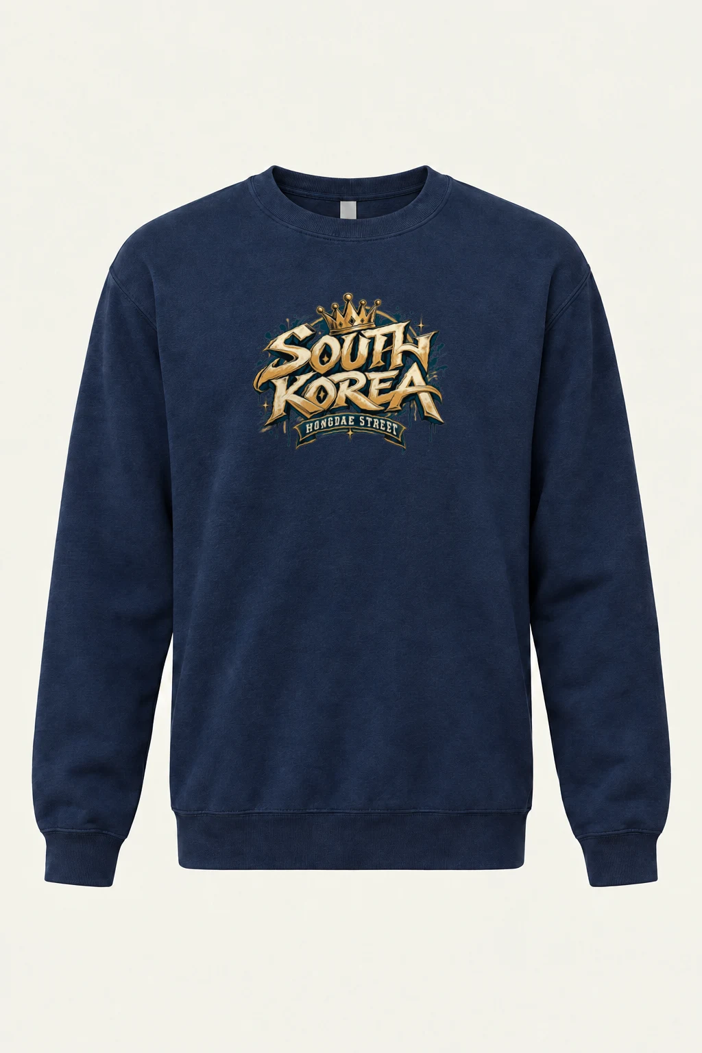 "South Korea Hongdae Street" Heavy Blend Unisex Crewneck Sweatshirt | Gildan 18000