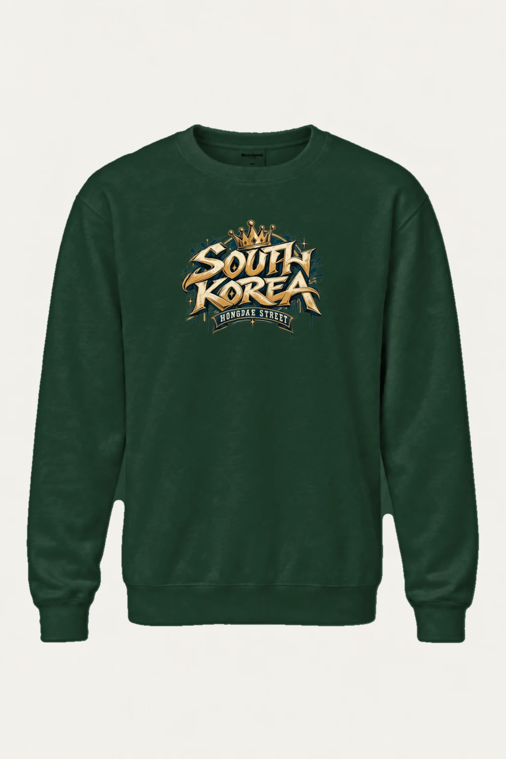 "South Korea Hongdae Street" Heavy Blend Unisex Crewneck Sweatshirt | Gildan 18000