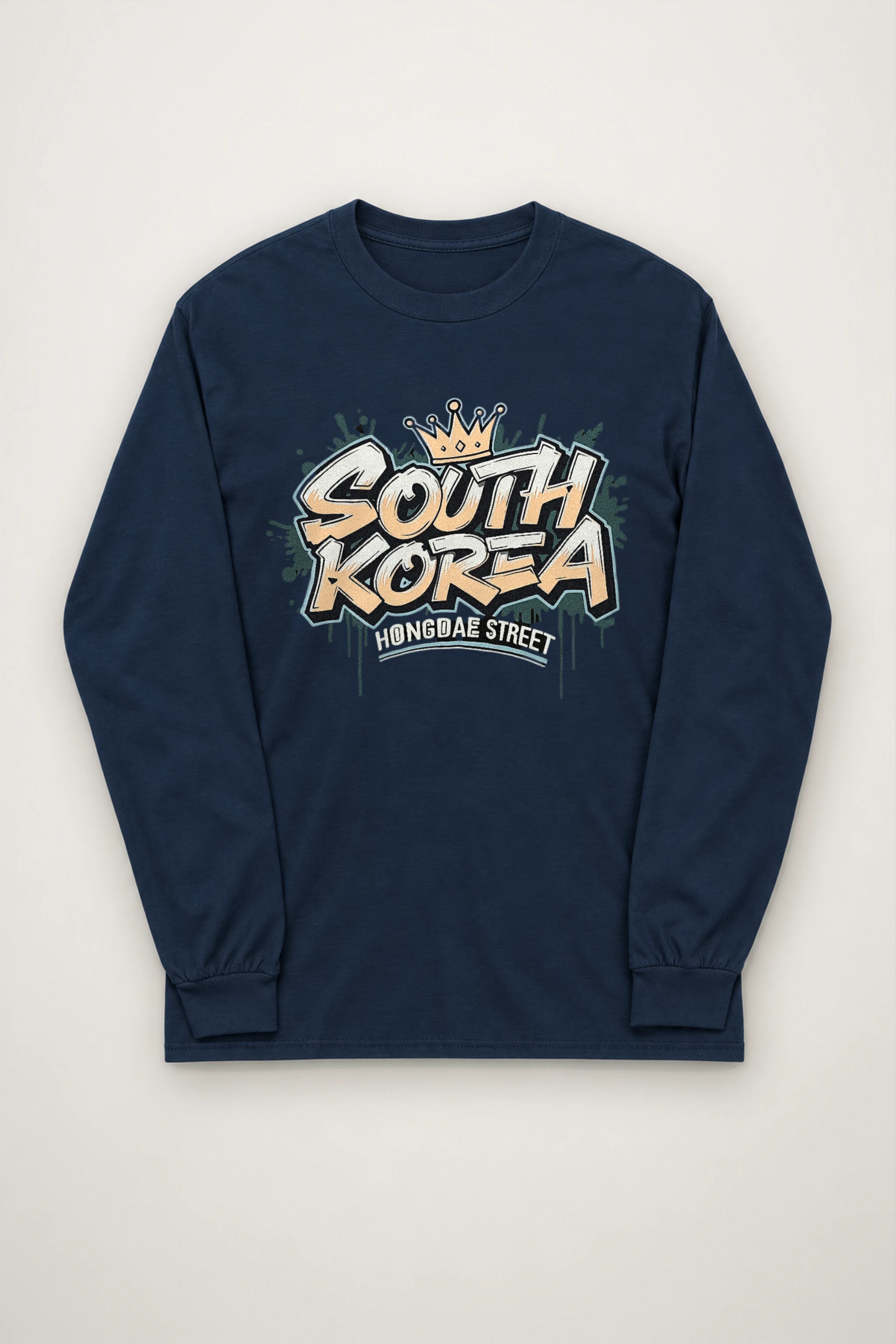 "South Korea Hongdae Street" Unisex Longsleeve T-shirt