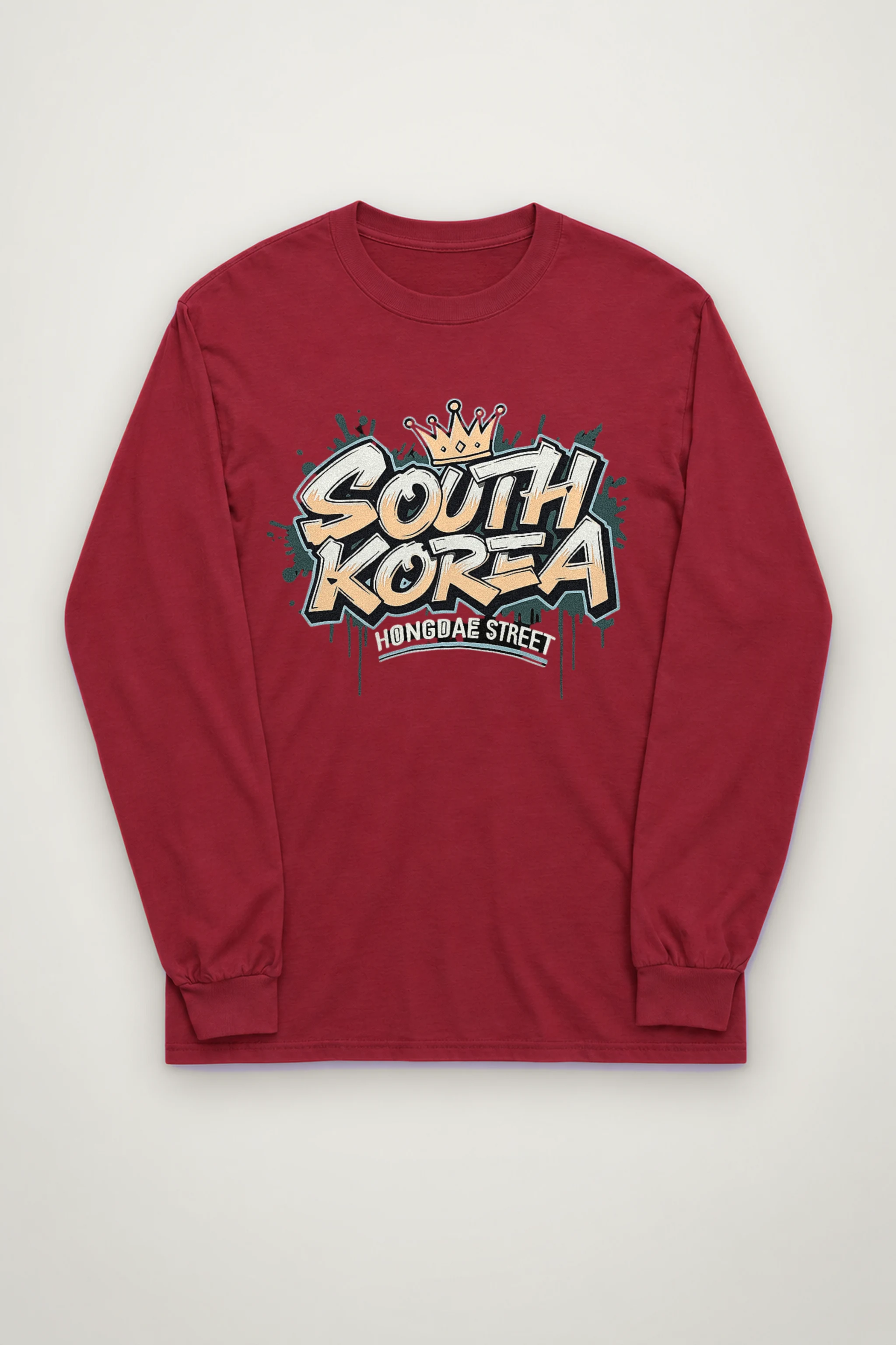 "South Korea Hongdae Street" Unisex Longsleeve T-shirt