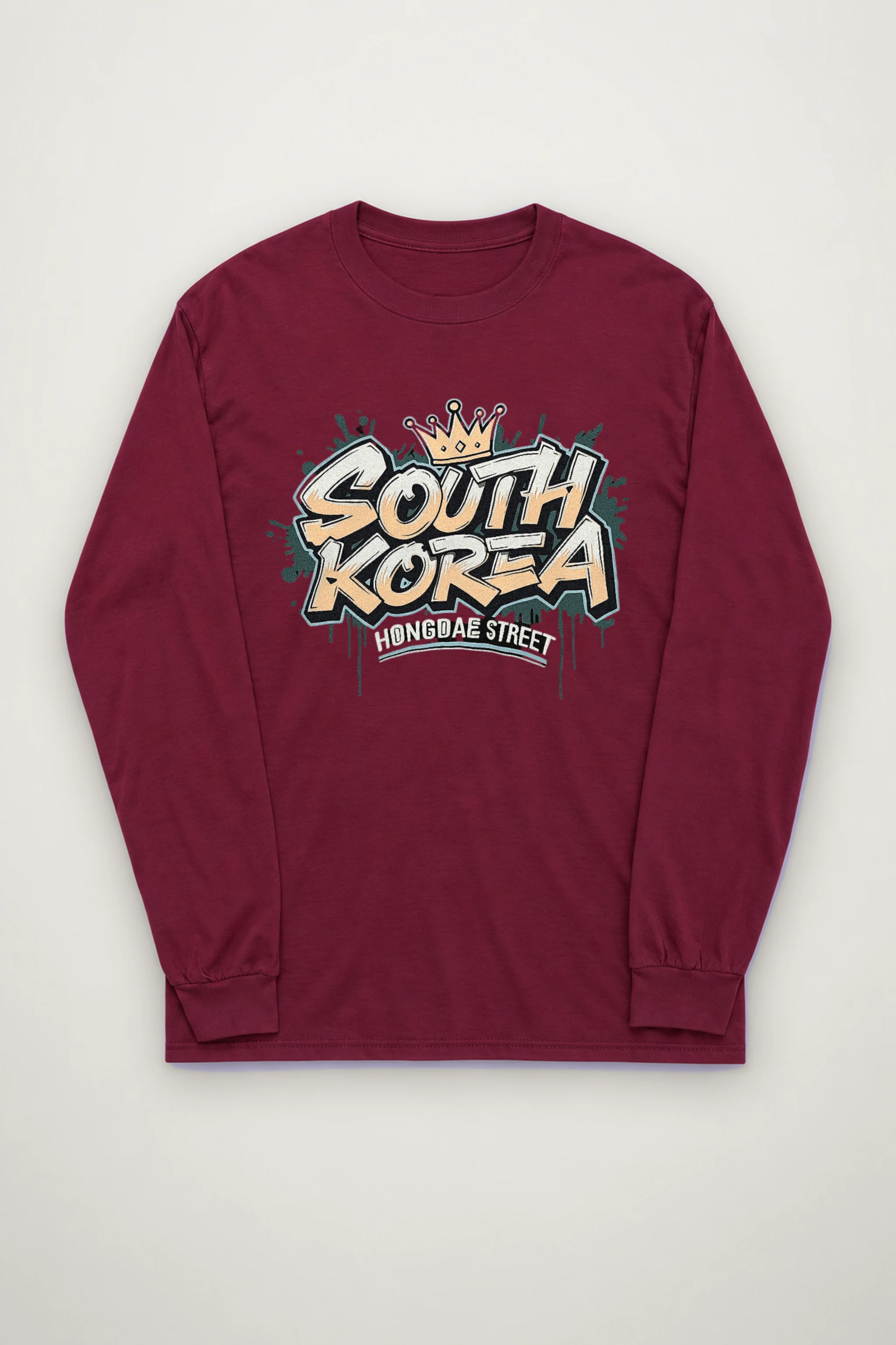 "South Korea Hongdae Street" Unisex Longsleeve T-shirt