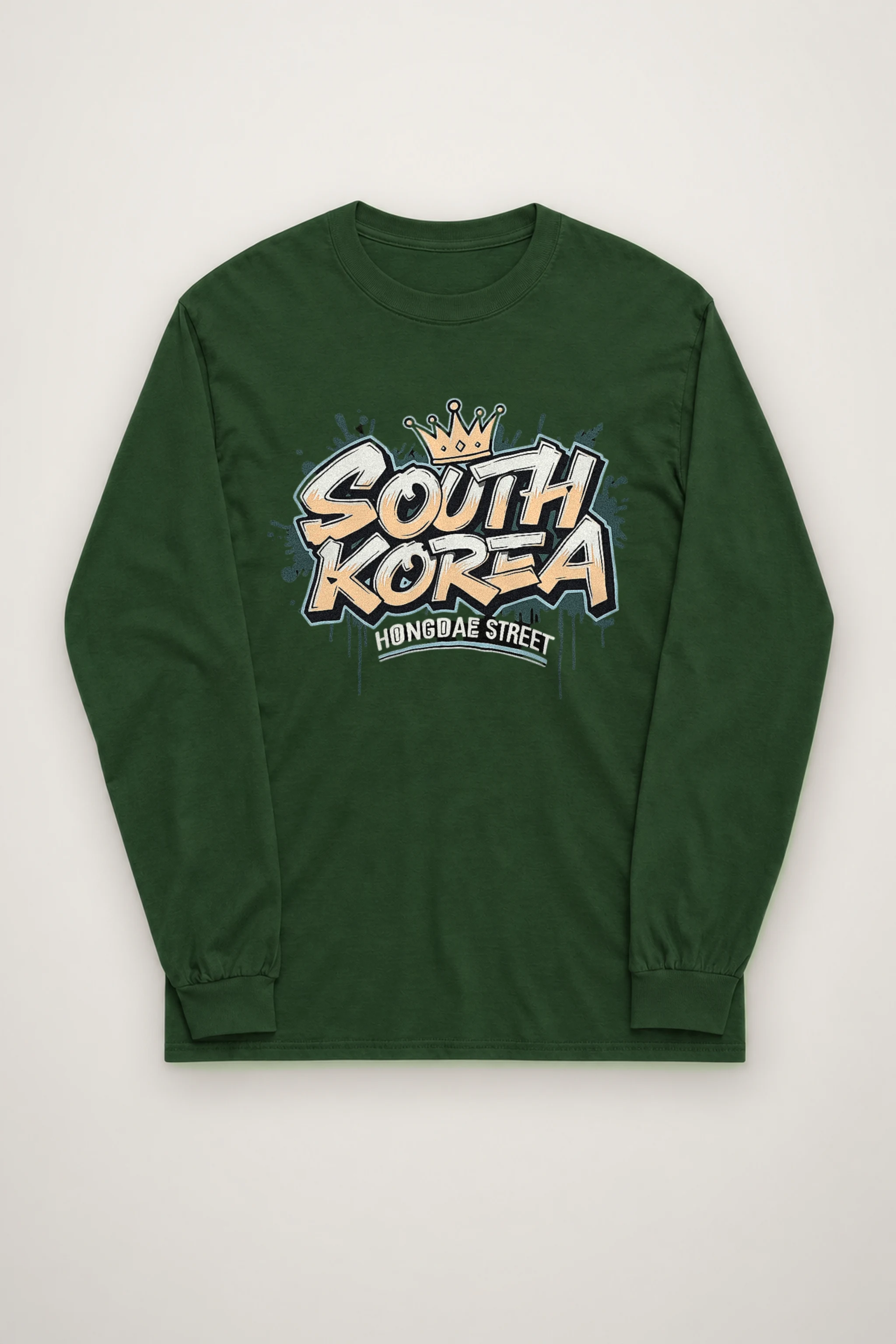 "South Korea Hongdae Street" Unisex Longsleeve T-shirt