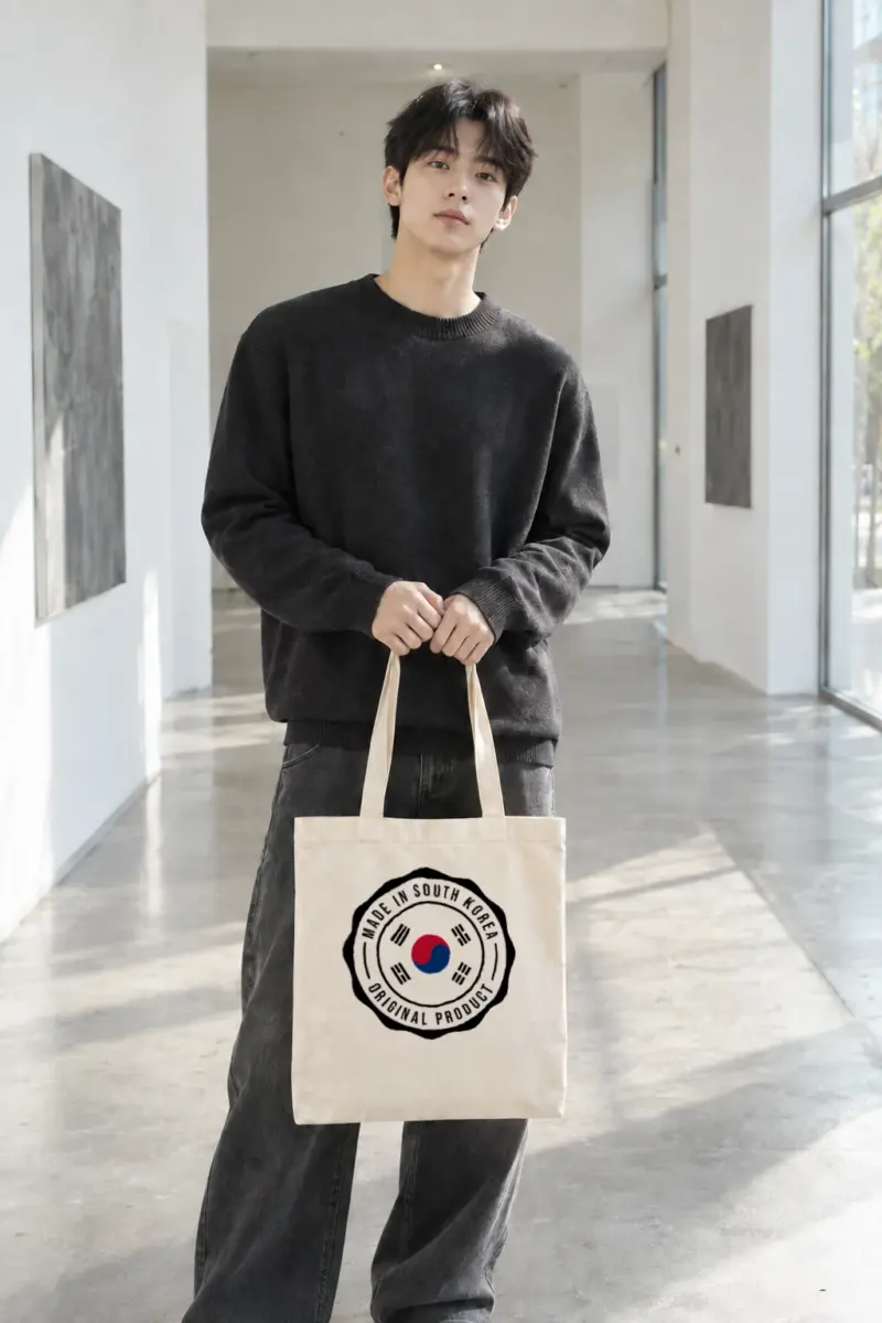 “South Korea Original Seal” Classic Cotton Tote Bag