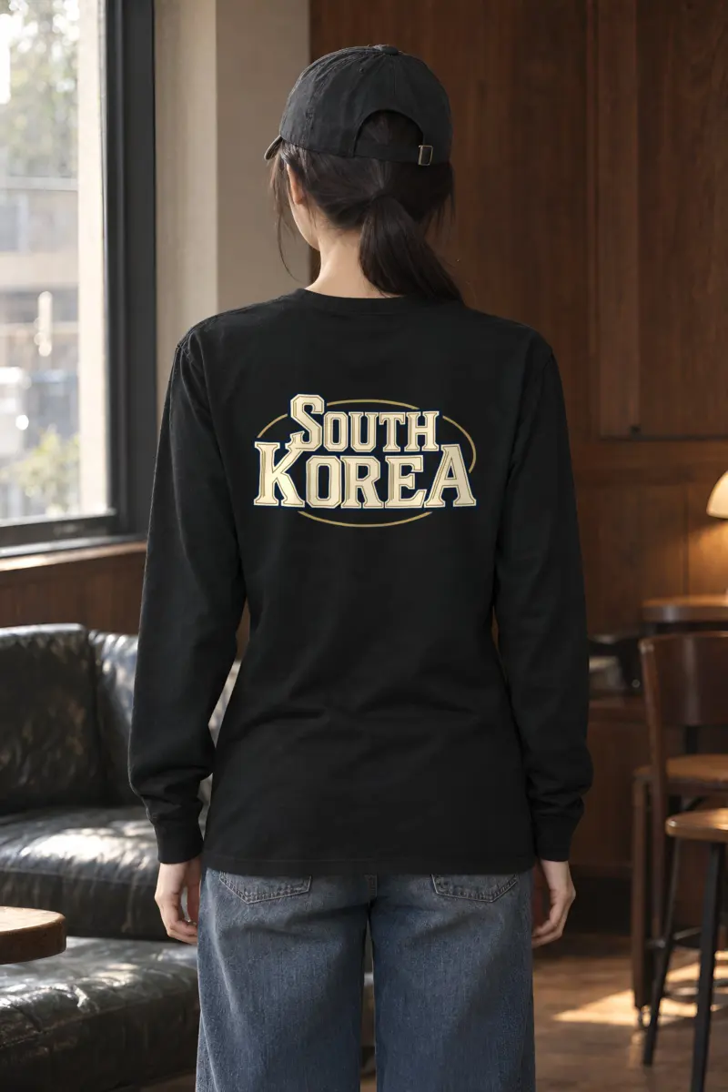 "South Korea Oval Emblem" Unisex Longsleeve T-shirt