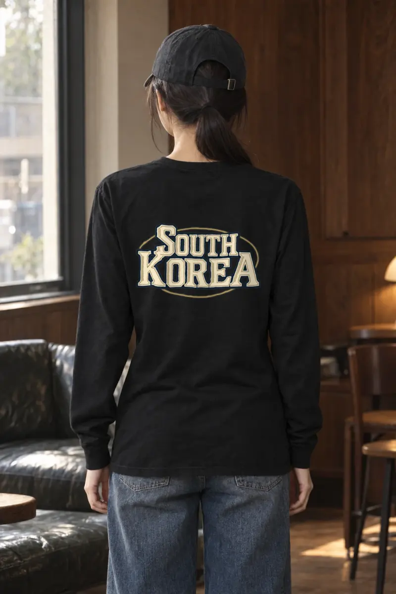 "South Korea Oval Emblem" Unisex Longsleeve T-shirt