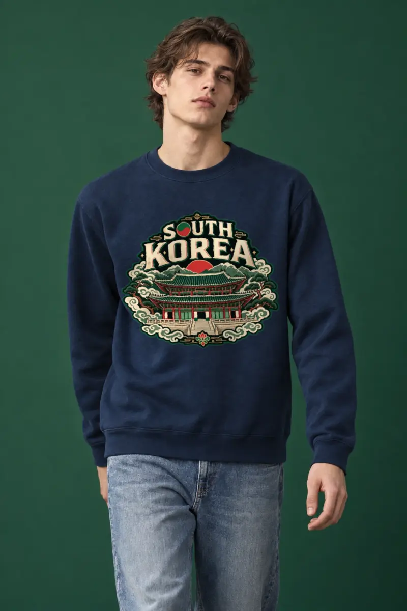 "South Korea Palace" Heavy Blend Unisex Crewneck Sweatshirt