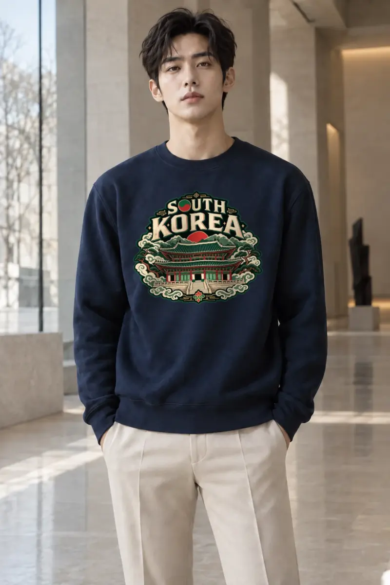 "South Korea Palace" Heavy Blend Unisex Crewneck Sweatshirt | Gildan 18000