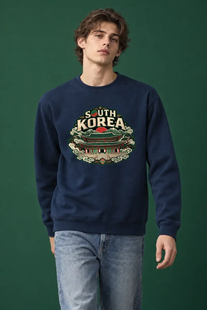 "South Korea Palace" Heavy Blend Unisex Crewneck Sweatshirt