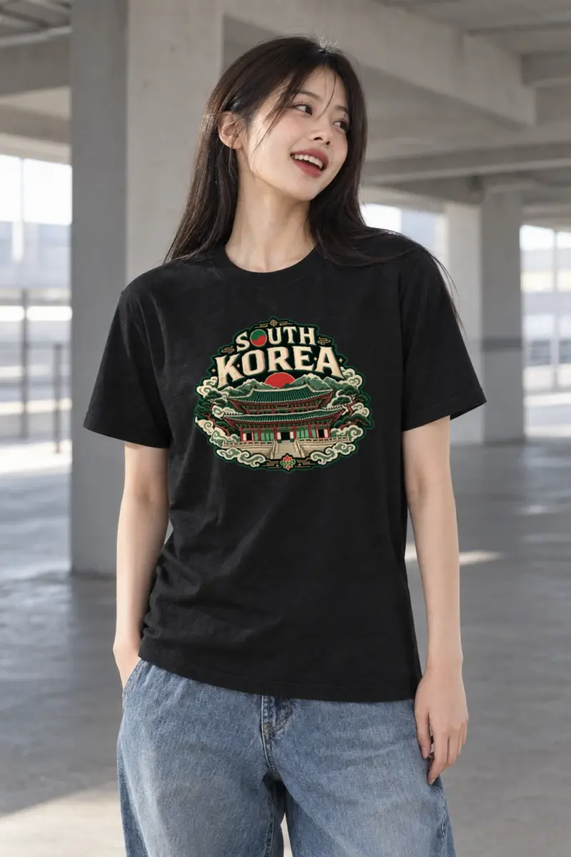 "South Korea Palace" Heavyweight Unisex Crewneck T-shirt