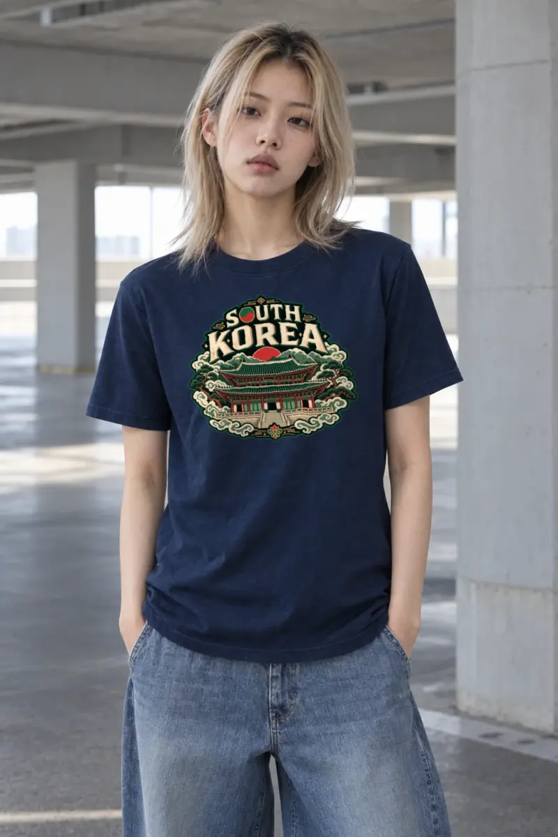 "South Korea Palace" Heavyweight Unisex Crewneck T-shirt | Gildan 5000
