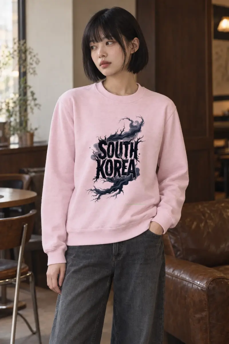 "South Korea Roots" Heavy Blend Unisex Crewneck Sweatshirt | Gildan 18000