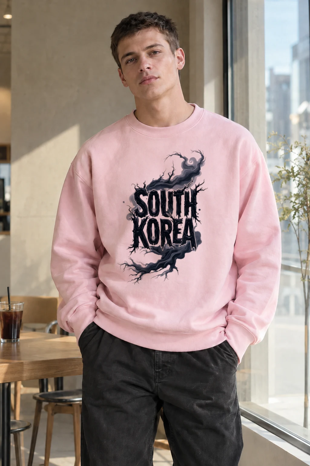 "South Korea Roots" Heavy Blend Unisex Crewneck Sweatshirt | Gildan 18000
