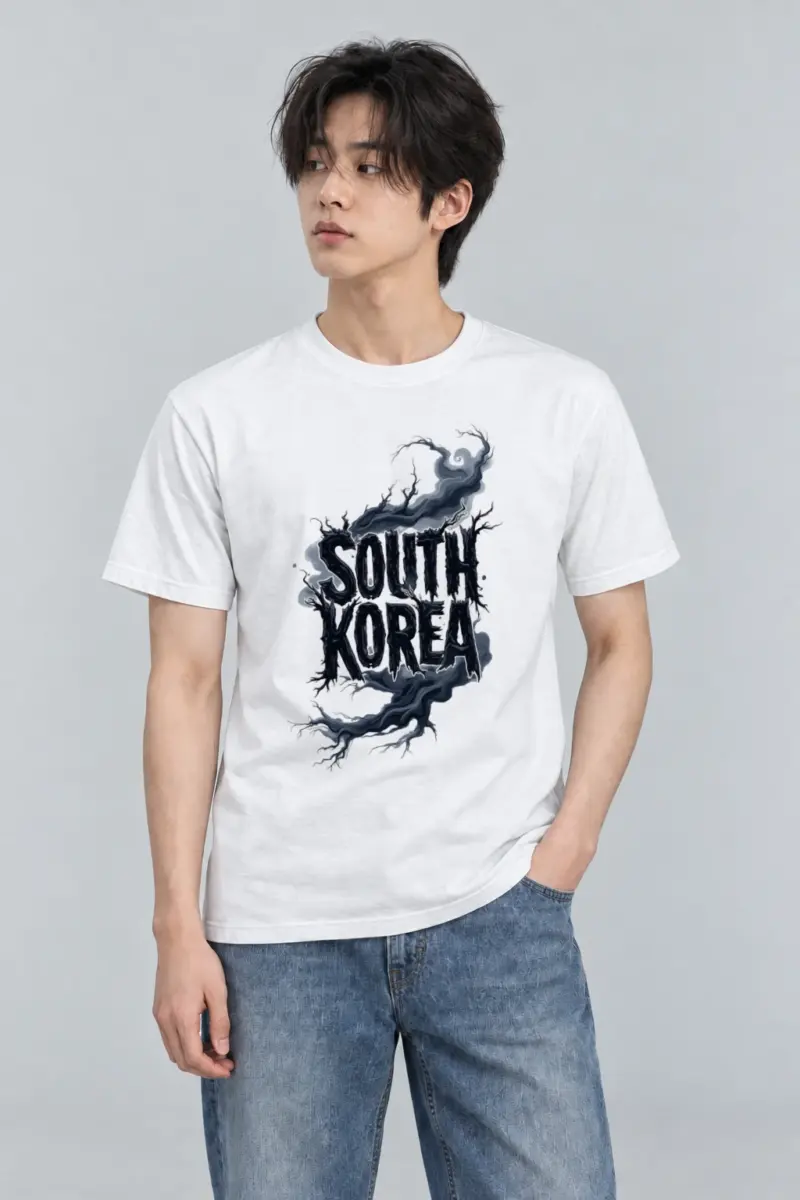 "South Korea Roots" Heavyweight Unisex Crewneck T-shirt | Gildan 5000