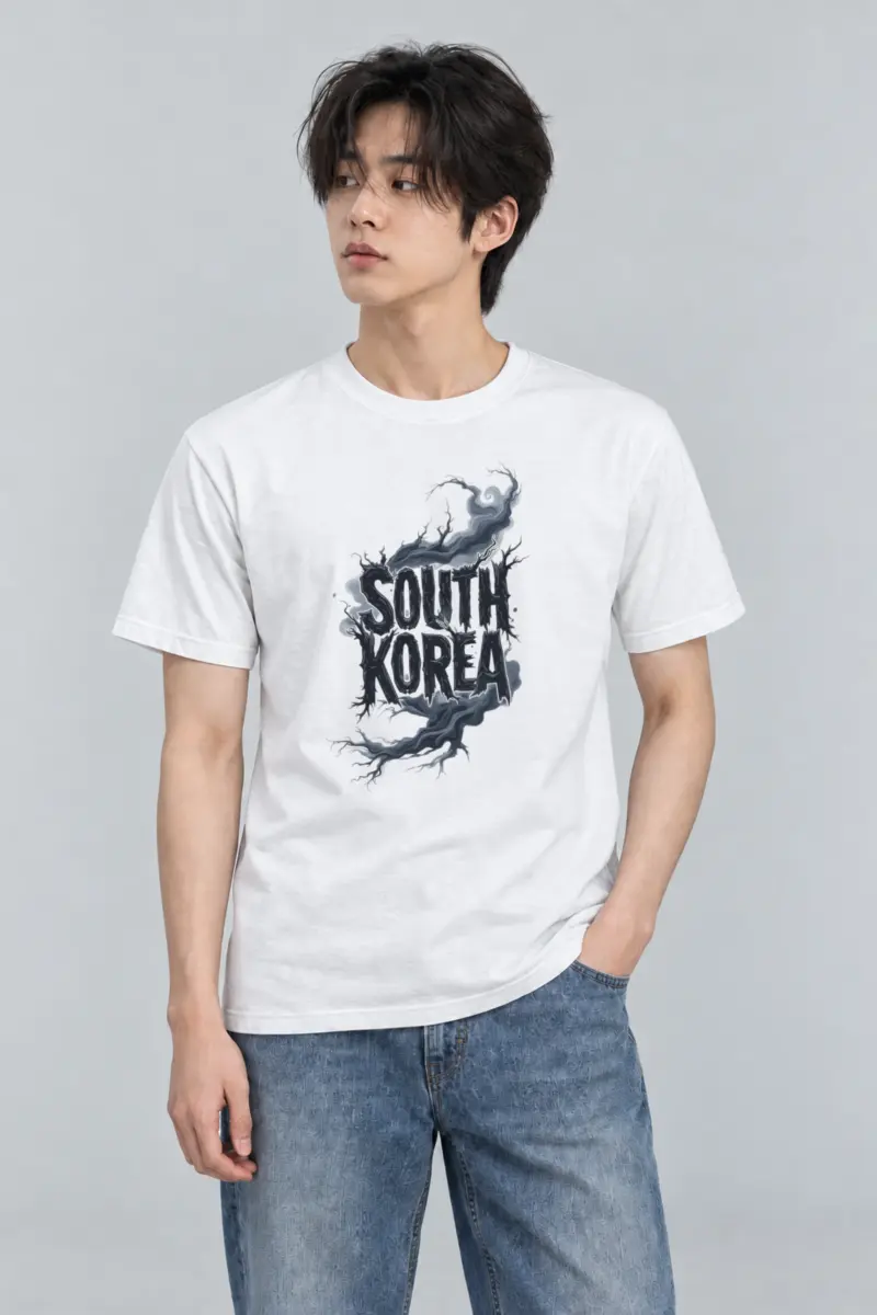 "South Korea Roots" Heavyweight Unisex Crewneck T-shirt