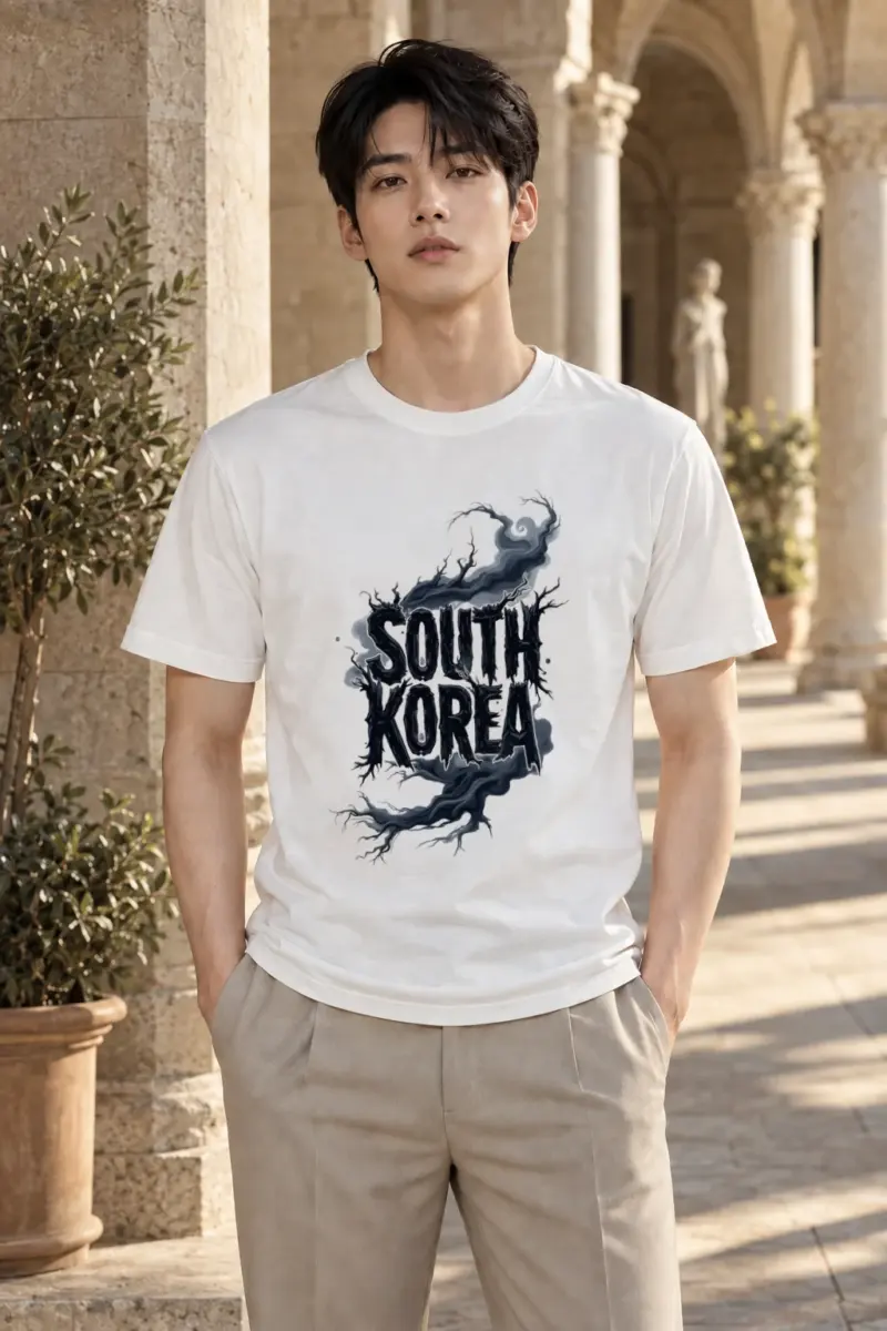 "South Korea Roots" Heavyweight Unisex Crewneck T-shirt | Gildan 5000