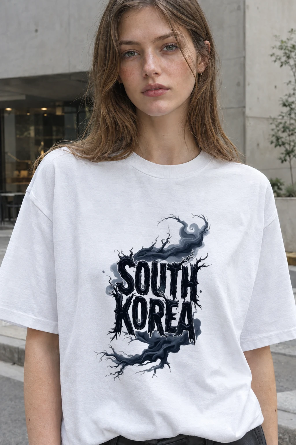 "South Korea Roots" Heavyweight Unisex Crewneck T-shirt | Gildan 5000