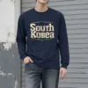 "South Korea Star Border" Unisex Longsleeve T-shirt