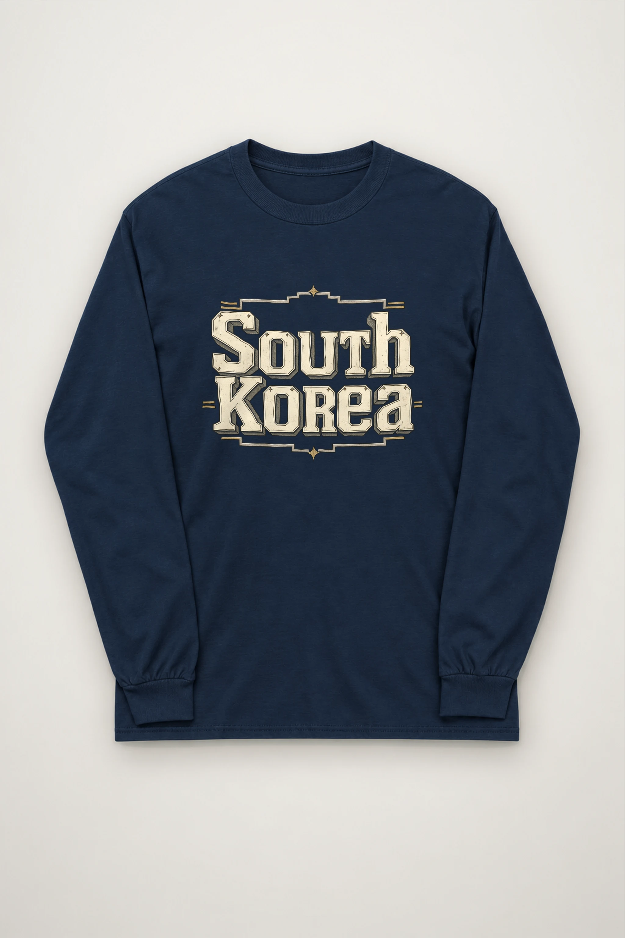 "South Korea Star Border" Unisex Longsleeve T-shirt