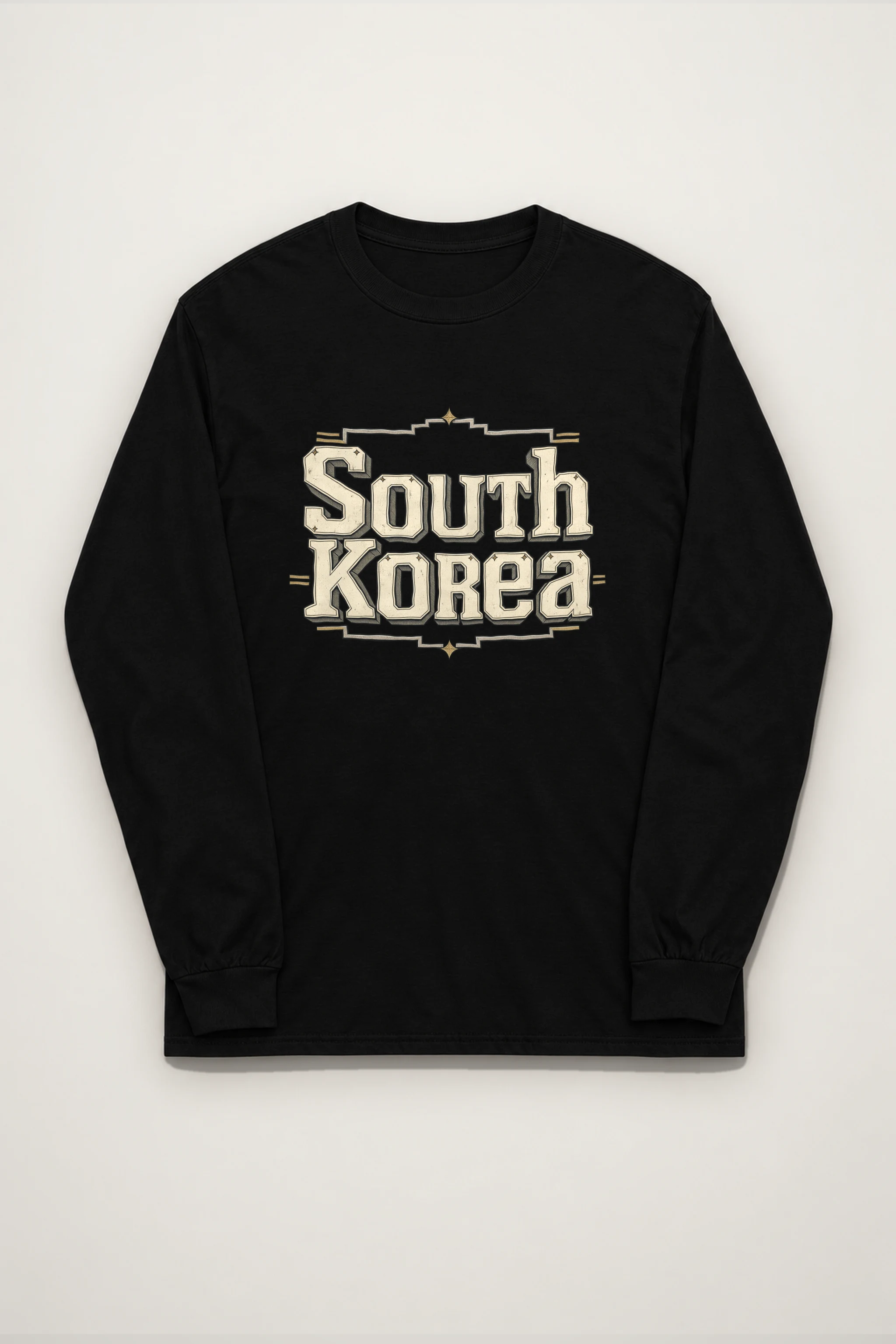 "South Korea Star Border" Unisex Longsleeve T-shirt