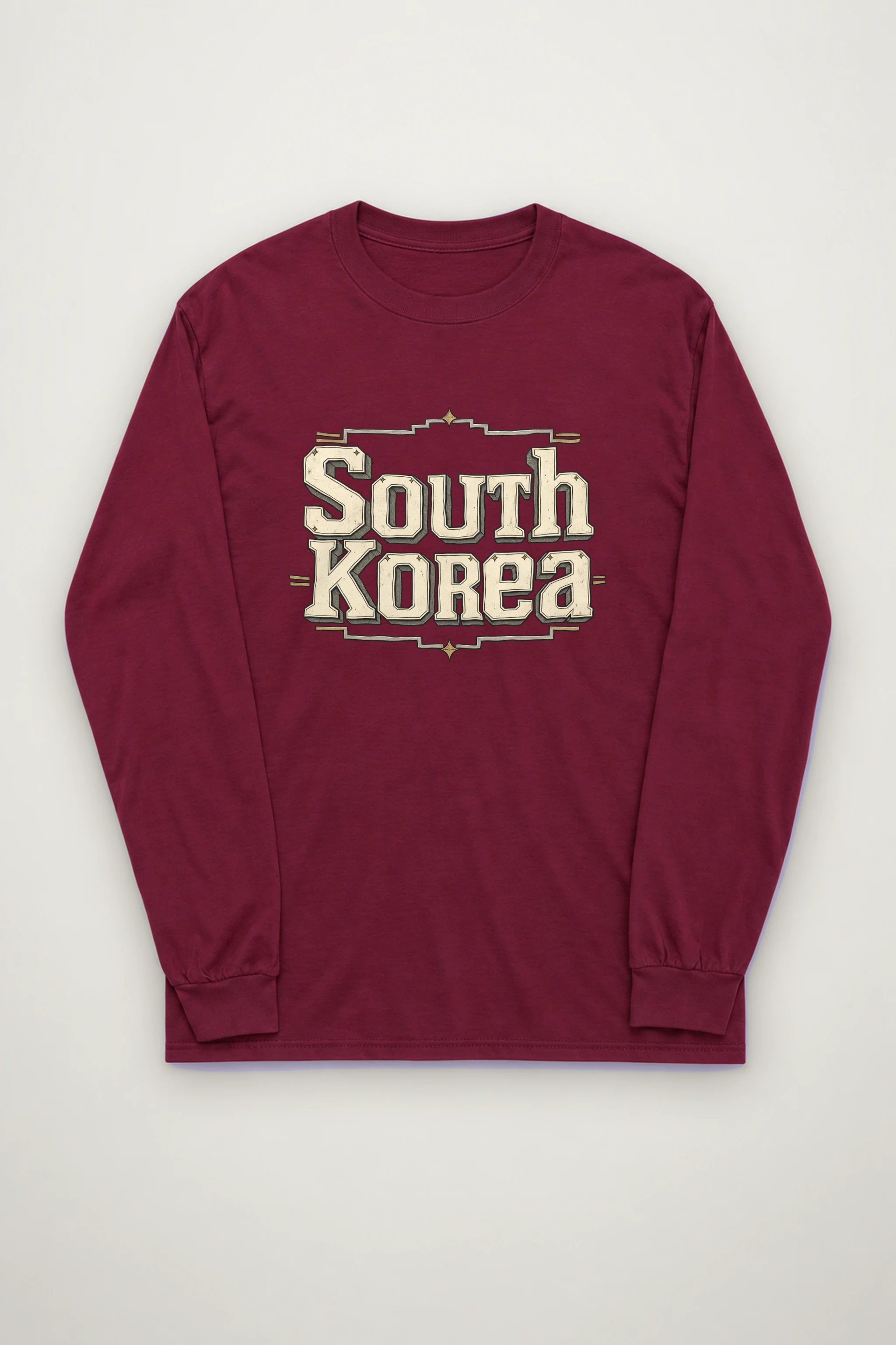 "South Korea Star Border" Unisex Longsleeve T-shirt