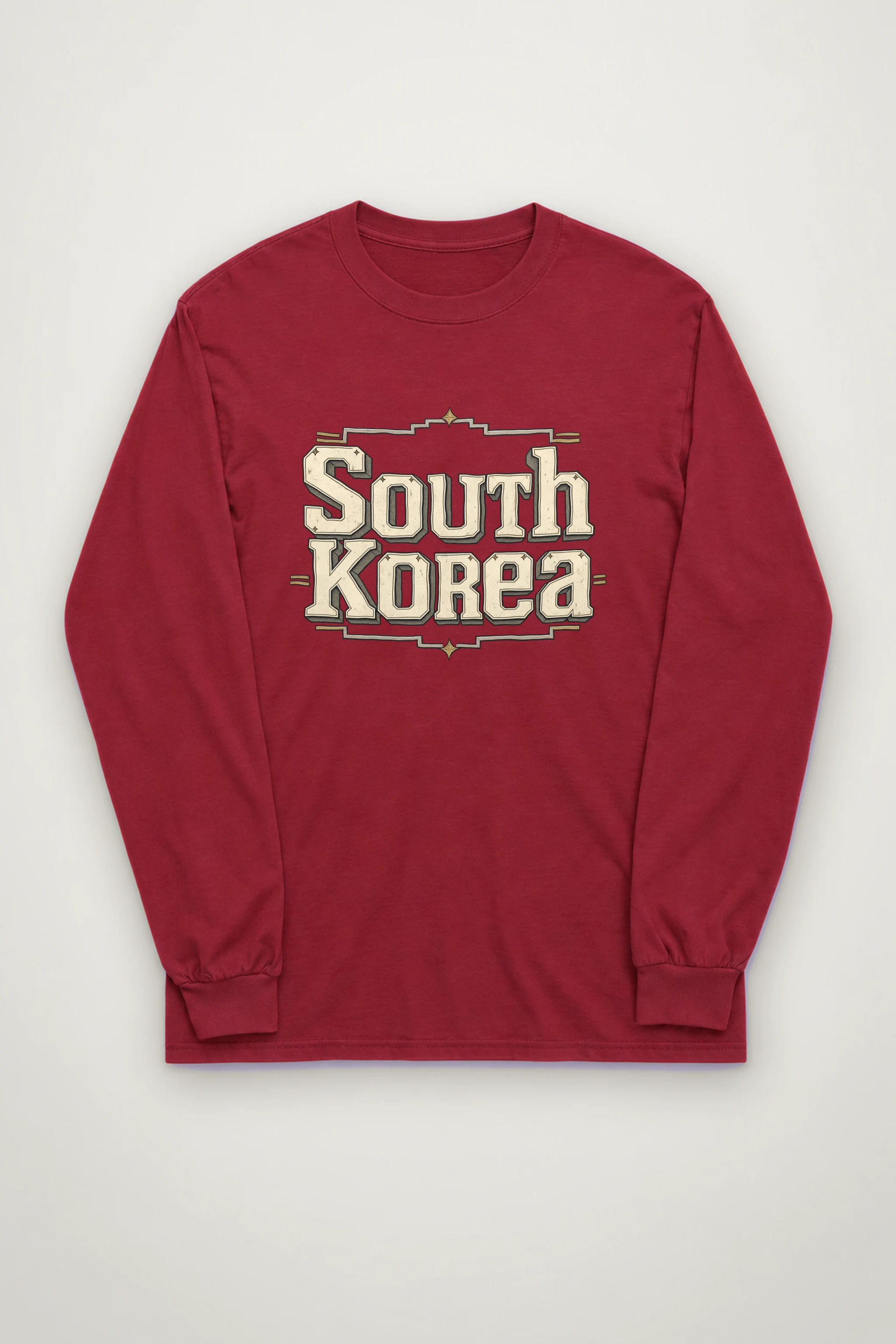 "South Korea Star Border" Unisex Longsleeve T-shirt