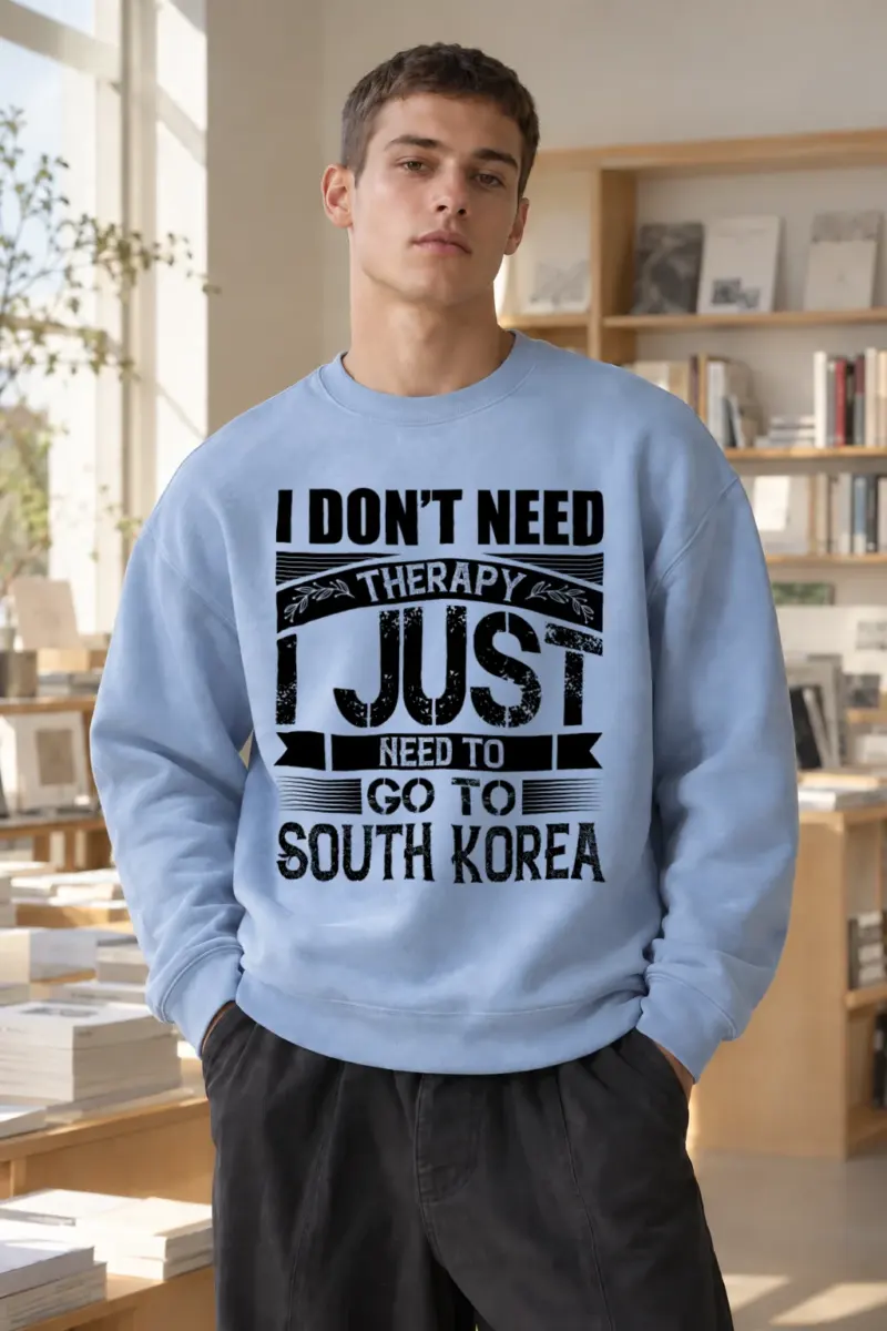 "South Korea Therapy" Heavy Blend Unisex Crewneck Sweatshirt | Gildan 18000