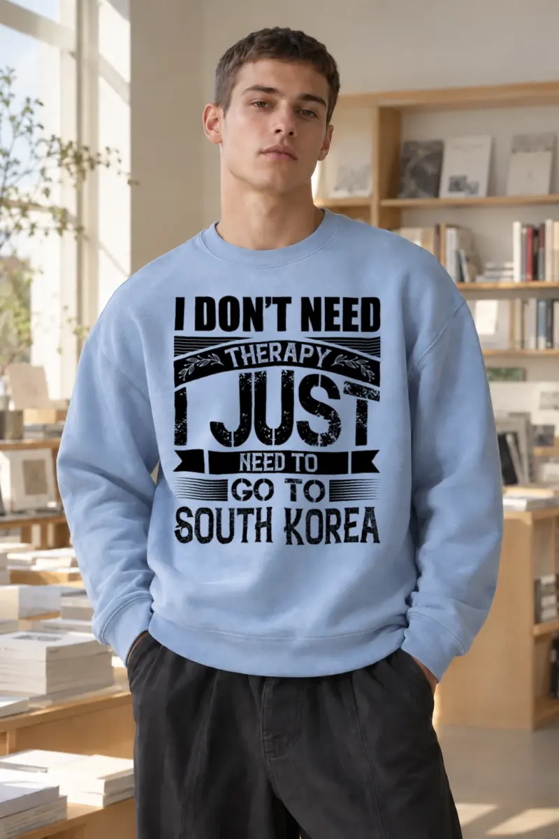 “South Korea Therapy” Heavy Blend Unisex Crewneck Sweatshirt | Gildan 18000