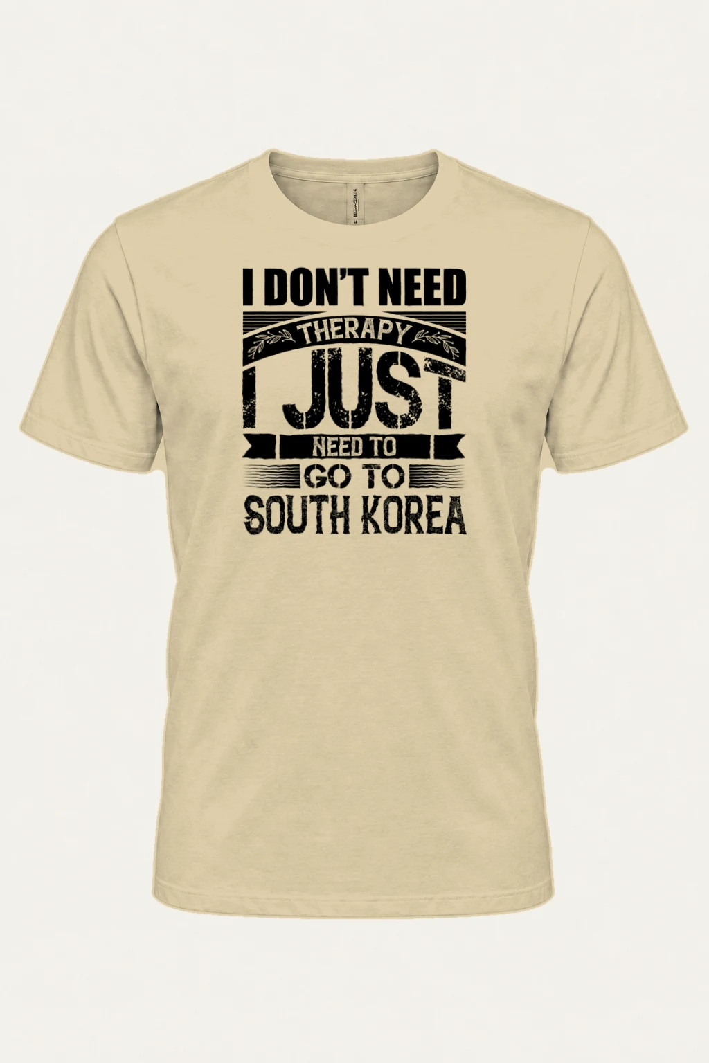 "South Korea Therapy" Heavyweight Unisex Crewneck T-shirt | Gildan 5000