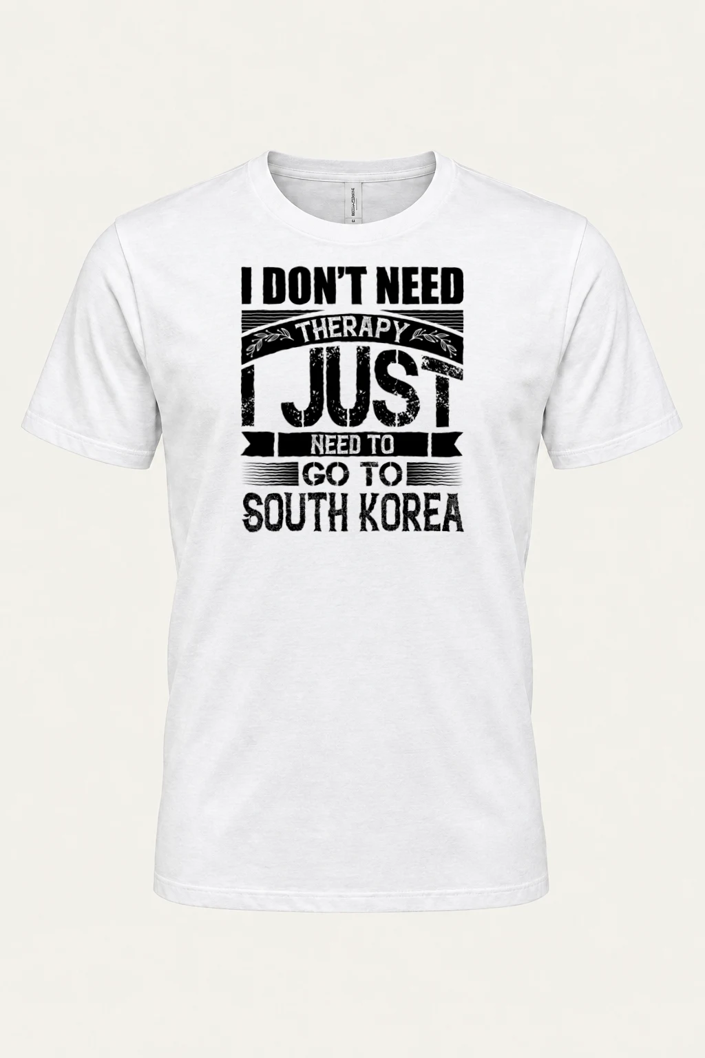 "South Korea Therapy" Heavyweight Unisex Crewneck T-shirt | Gildan 5000
