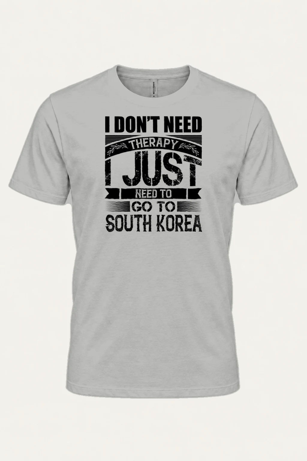 "South Korea Therapy" Heavyweight Unisex Crewneck T-shirt | Gildan 5000