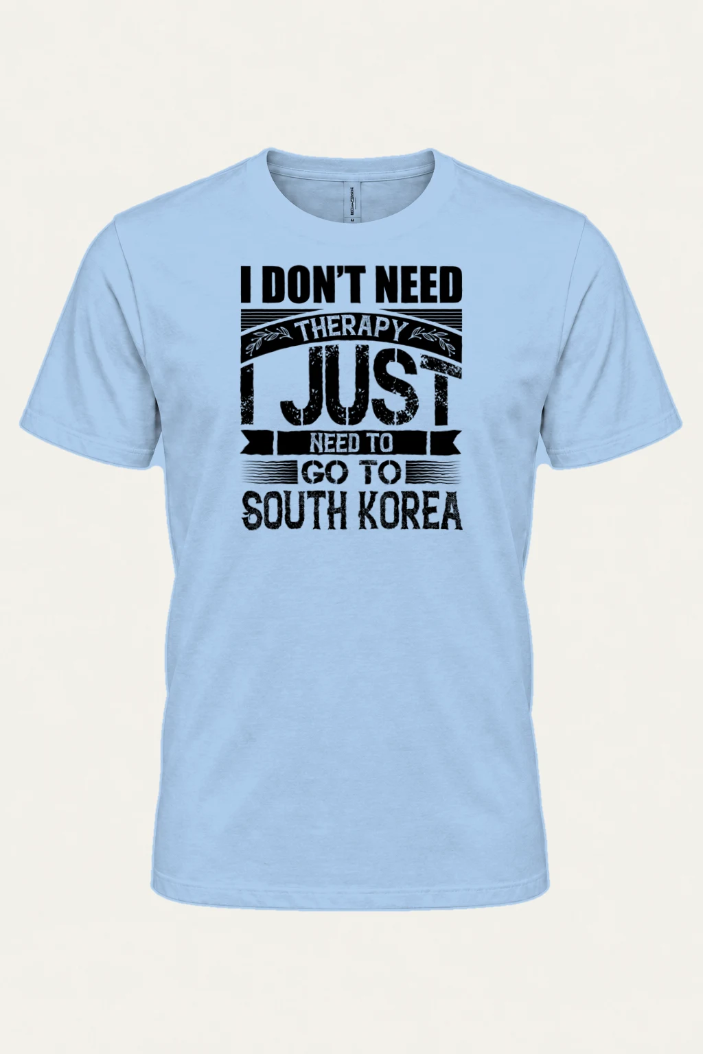 "South Korea Therapy" Heavyweight Unisex Crewneck T-shirt | Gildan 5000