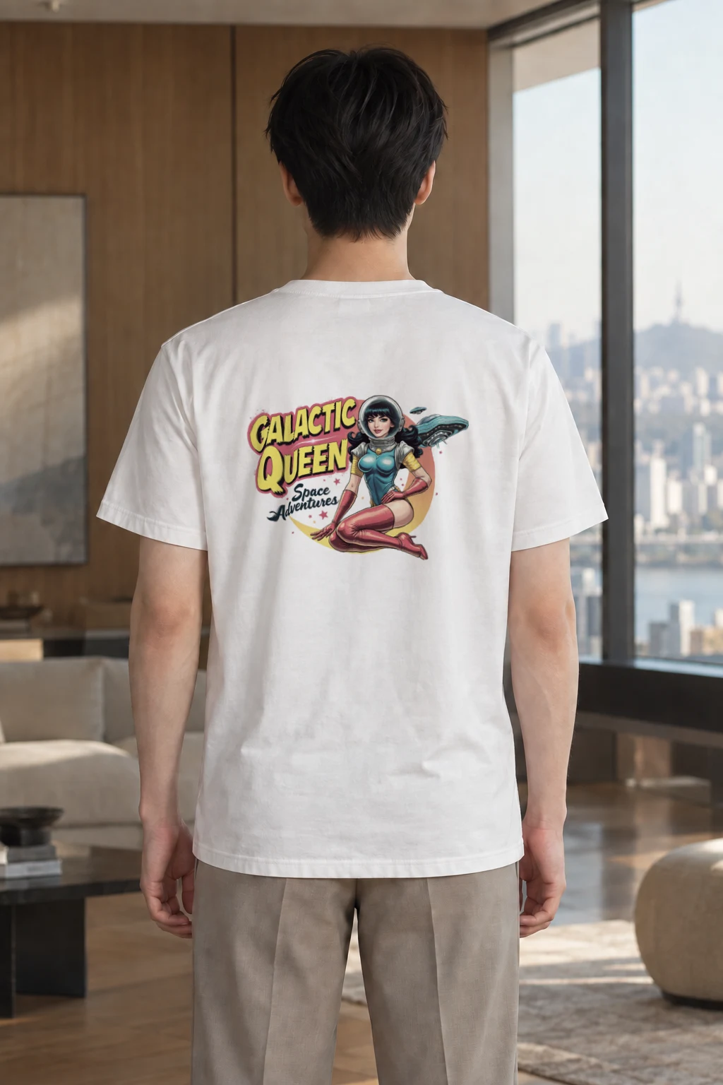 "Space Adventures" Heavyweight Unisex Crewneck T-shirt | Gildan 5000
