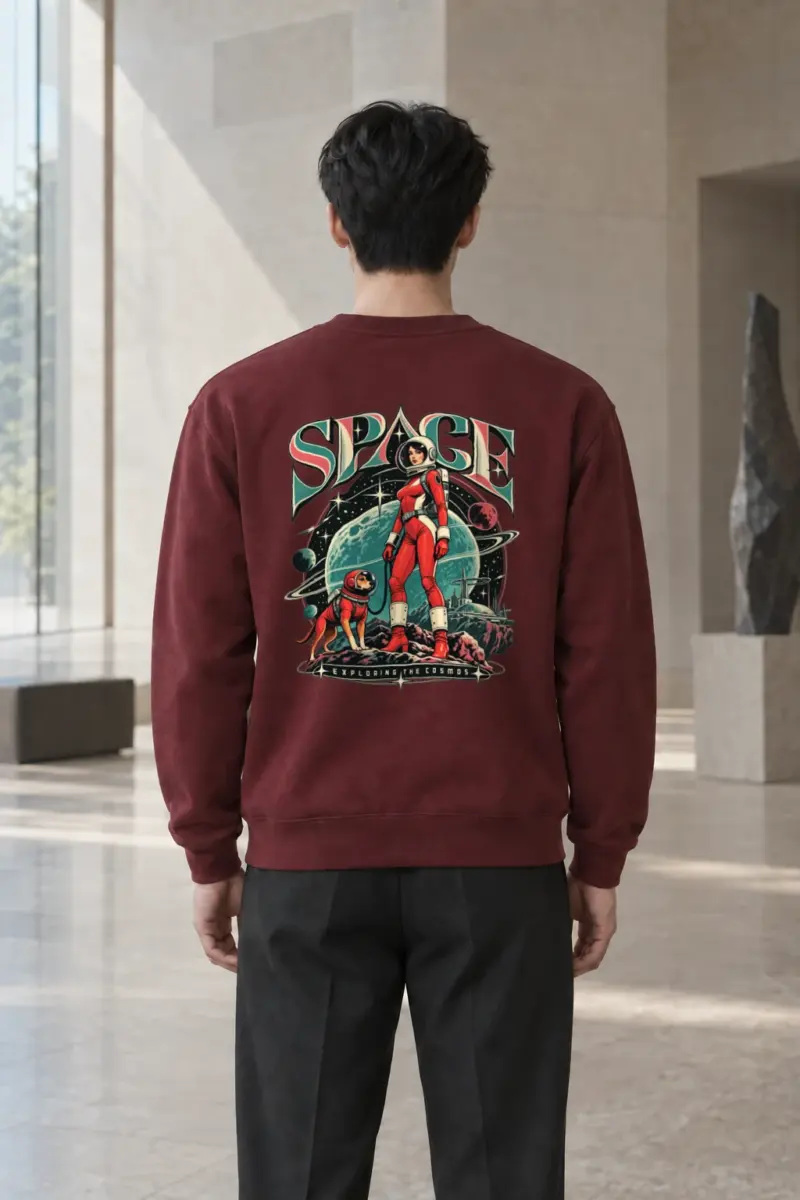 "Space Exploring The Cosmos" Heavy Blend Unisex Crewneck Sweatshirt
