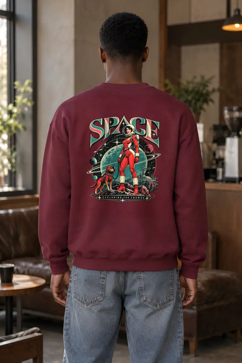 "Space Exploring The Cosmos" Heavy Blend Unisex Crewneck Sweatshirt