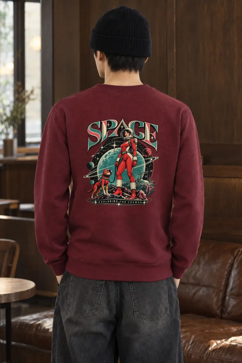 "Space Exploring The Cosmos" Heavy Blend Unisex Crewneck Sweatshirt