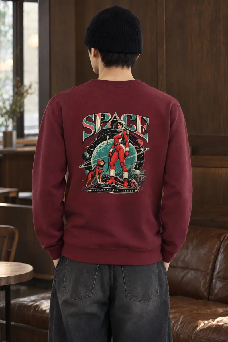 "Space Exploring The Cosmos" Heavy Blend Unisex Crewneck Sweatshirt