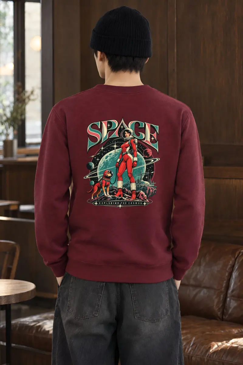 "Space Exploring The Cosmos" Heavy Blend Unisex Crewneck Sweatshirt