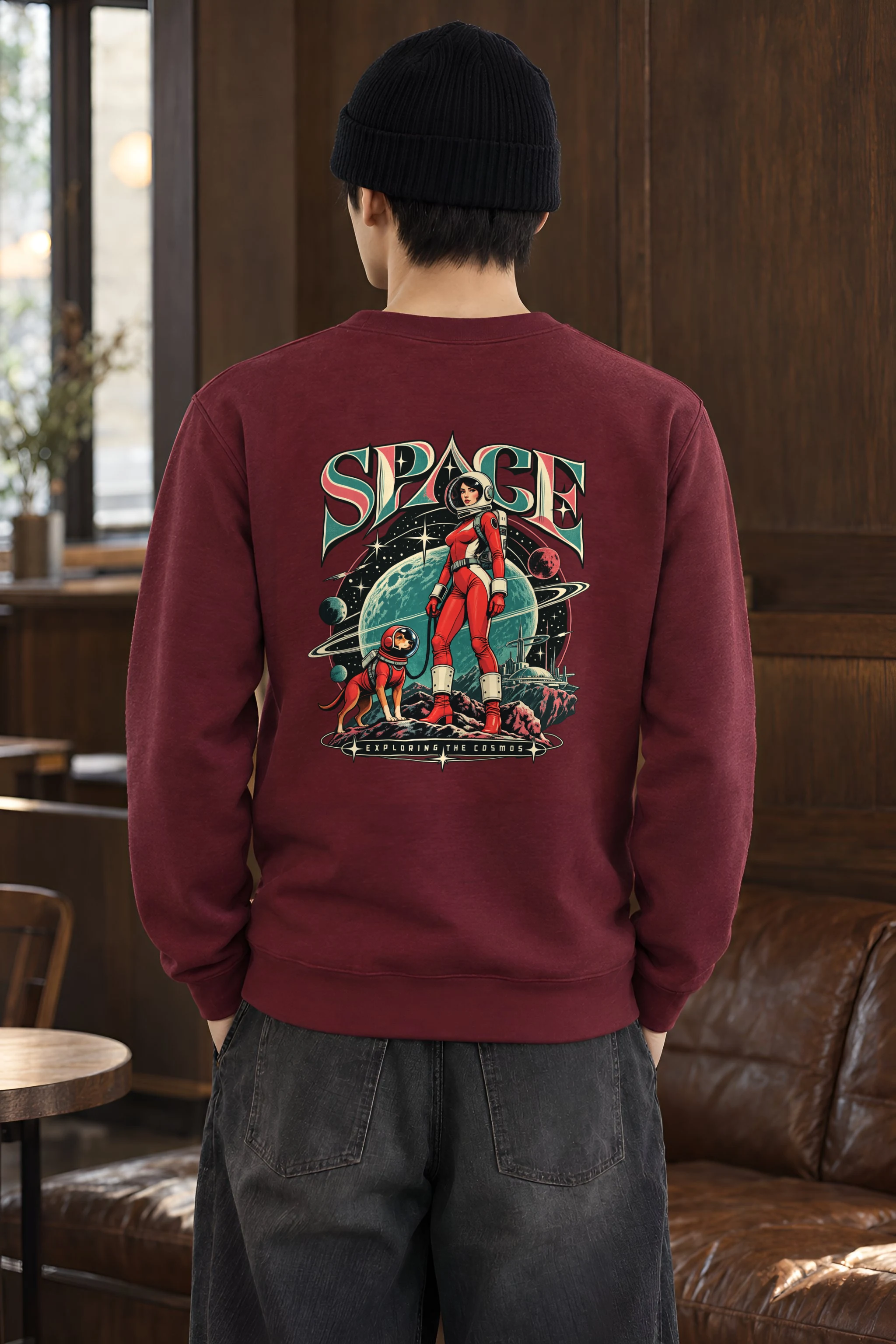 "Space Exploring The Cosmos" Heavy Blend Unisex Crewneck Sweatshirt