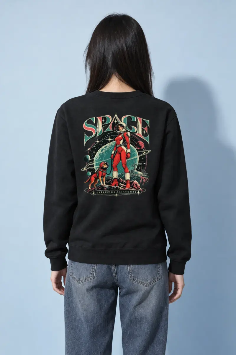 "Space Exploring The Cosmos" Heavy Blend Unisex Crewneck Sweatshirt | Gildan 18000