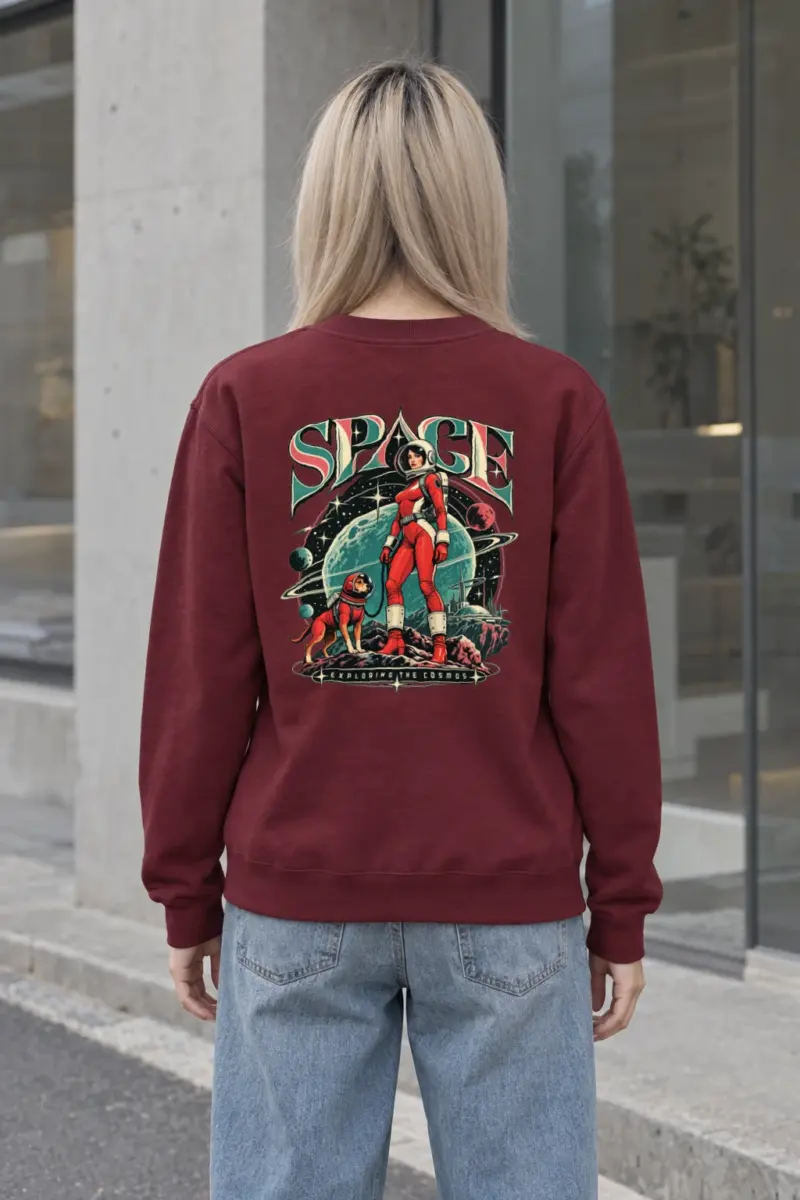 "Space Exploring The Cosmos" Heavy Blend Unisex Crewneck Sweatshirt