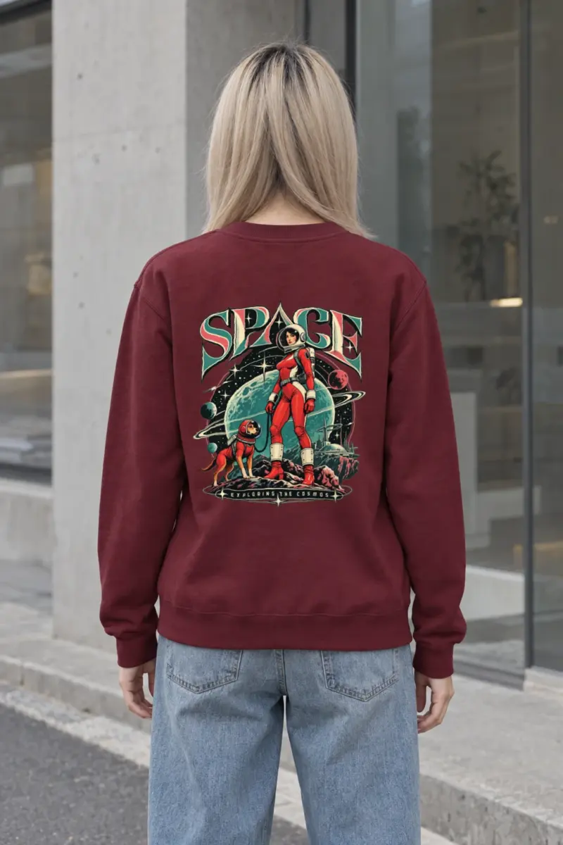 "Space Exploring The Cosmos" Heavy Blend Unisex Crewneck Sweatshirt