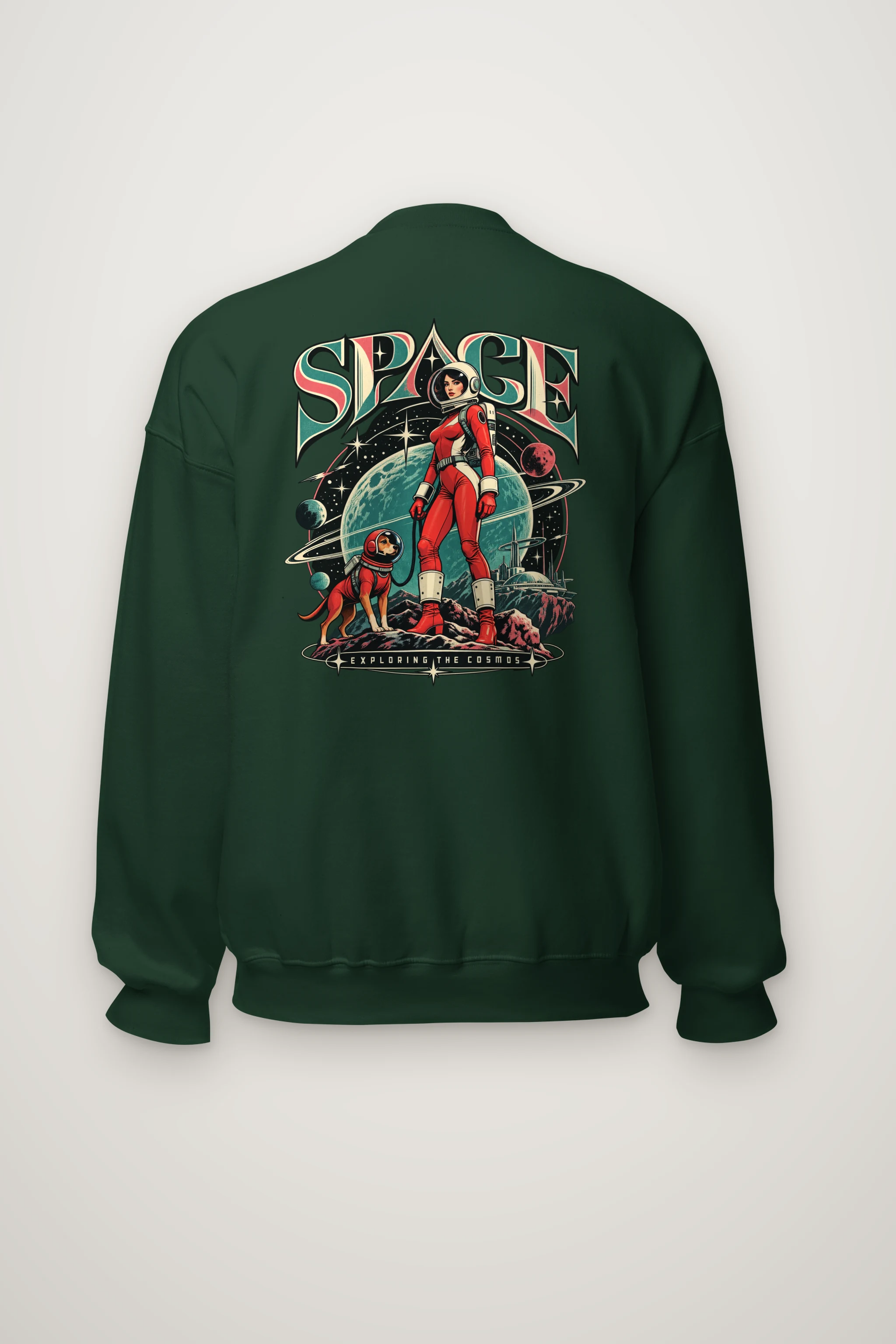 "Space Exploring The Cosmos" Heavy Blend Unisex Crewneck Sweatshirt