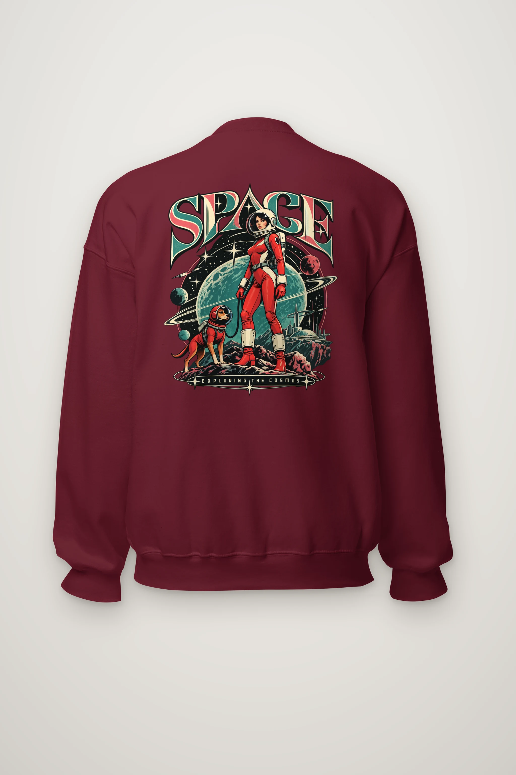 "Space Exploring The Cosmos" Heavy Blend Unisex Crewneck Sweatshirt