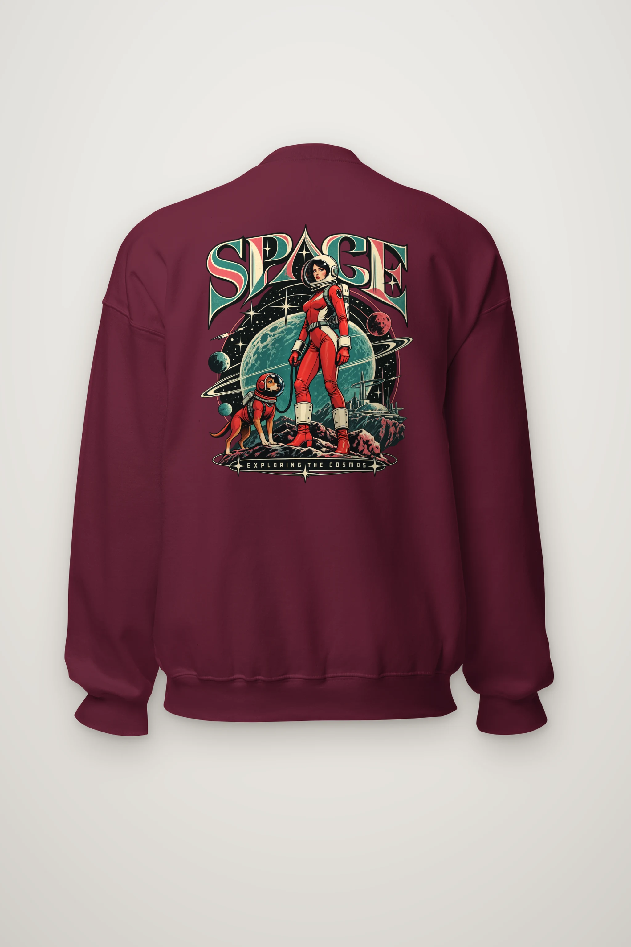 "Space Exploring The Cosmos" Heavy Blend Unisex Crewneck Sweatshirt