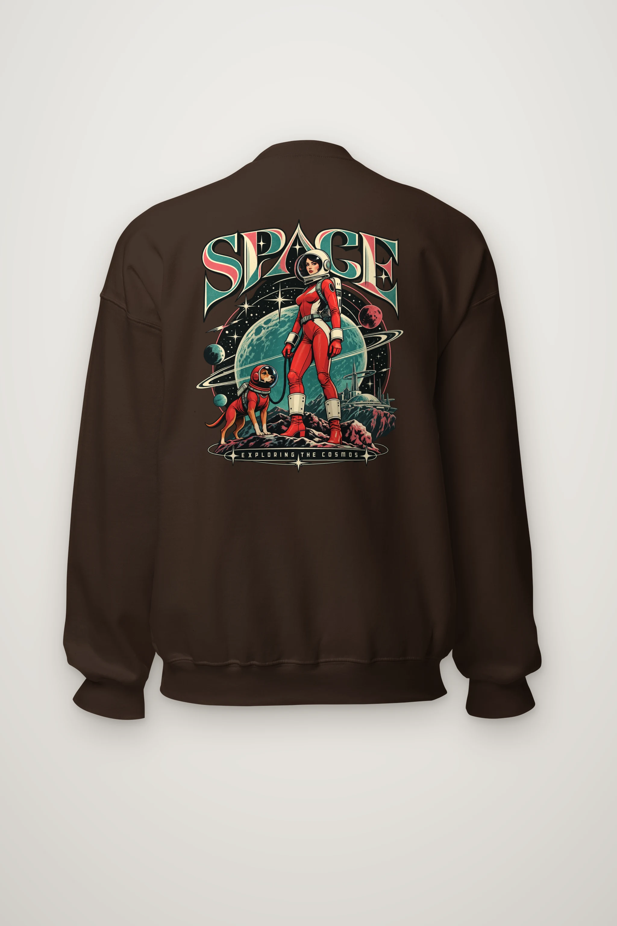 "Space Exploring The Cosmos" Heavy Blend Unisex Crewneck Sweatshirt