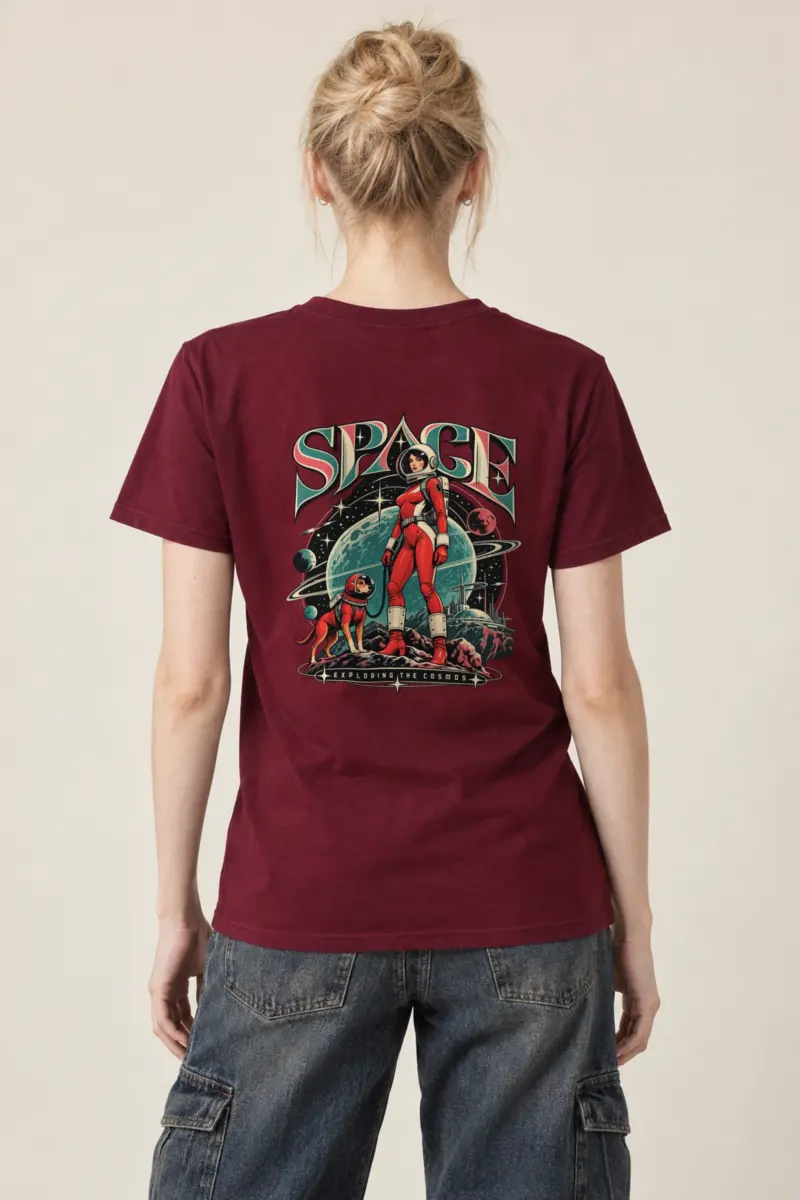 "Space Exploring The Cosmos" Heavyweight Unisex Crewneck T-shirt