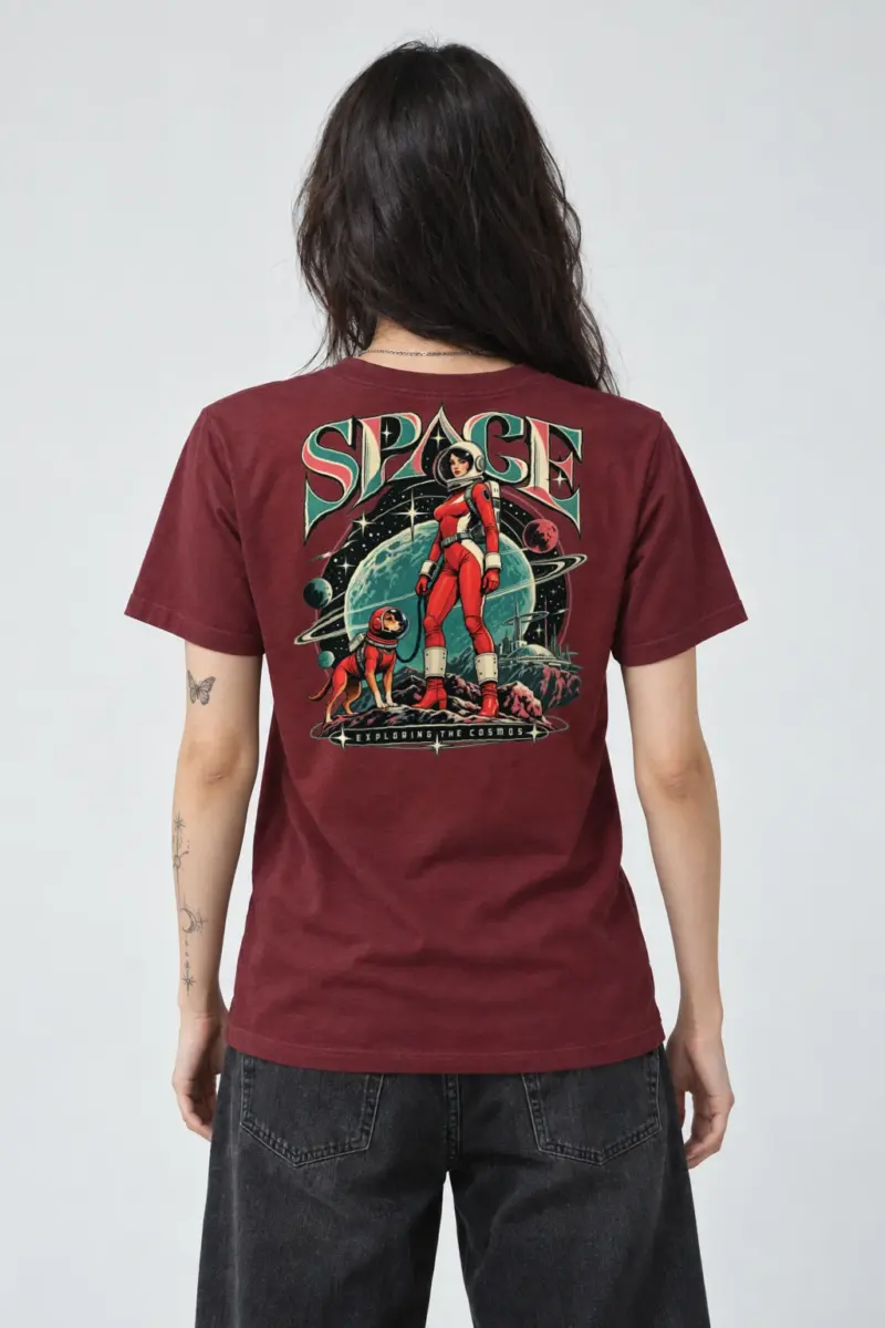 "Space Exploring The Cosmos" Heavyweight Unisex Crewneck T-shirt